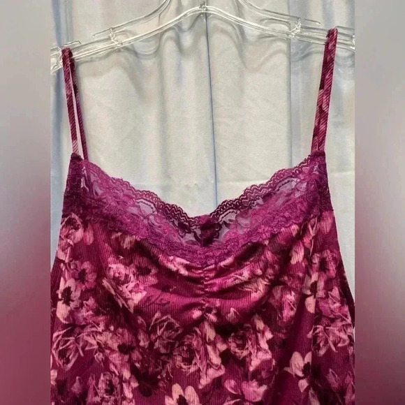 Self Esteem Women's Floral Lace V-Neck Camisole Spaghetti Strap Top Size L - Picture 2 of 10